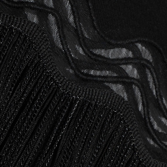 Elie Tahari Finelle Cropped Fringe Cardigan - Picture 4 of 4